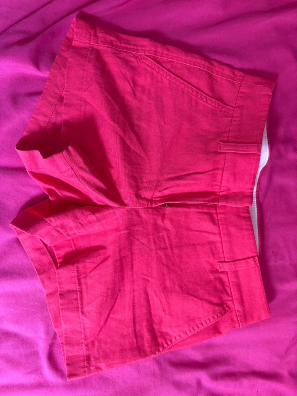 J. Crew Hot Pink Chino Cotton Blend Shorts